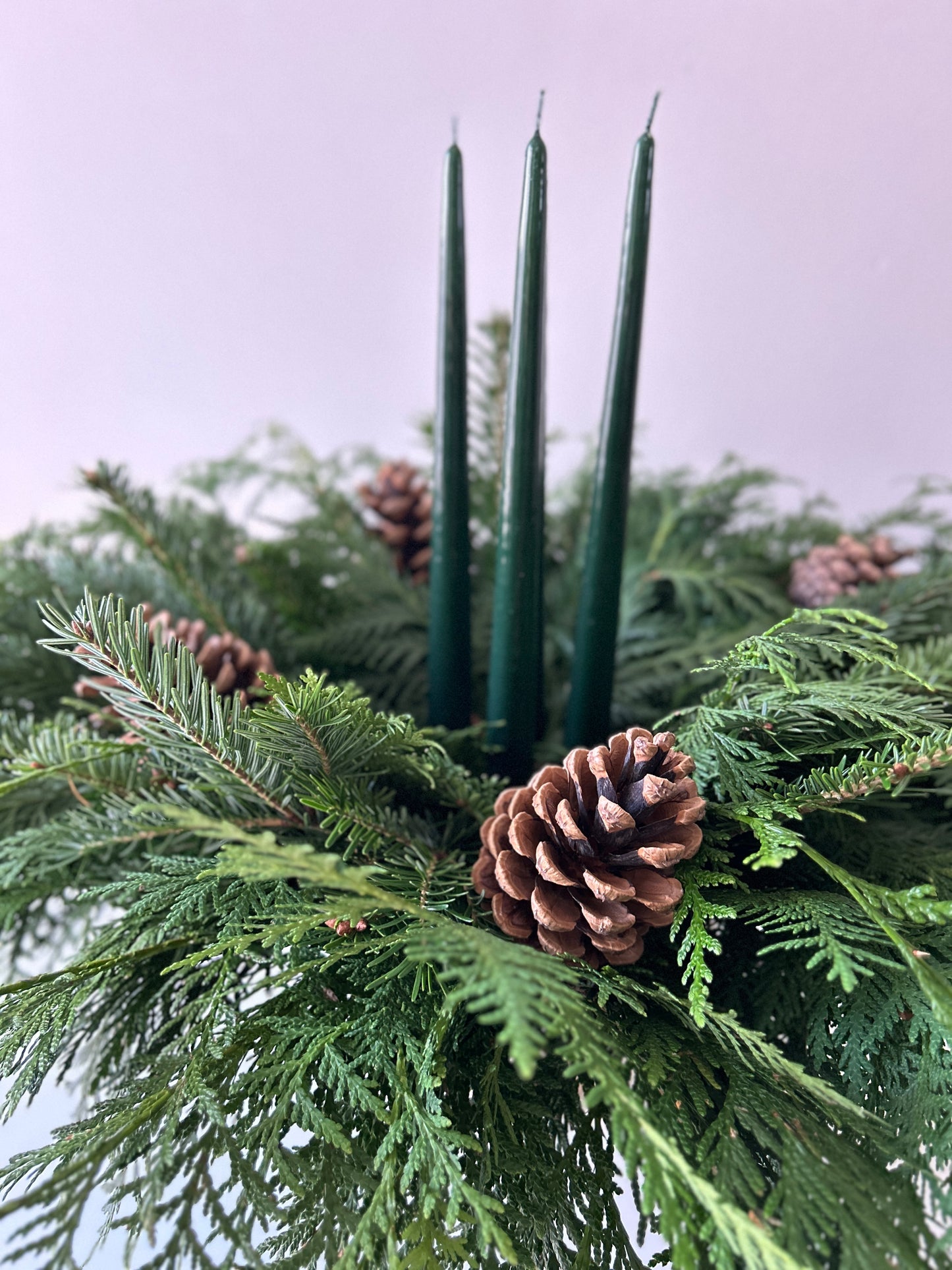 Advent Wreath in Vase