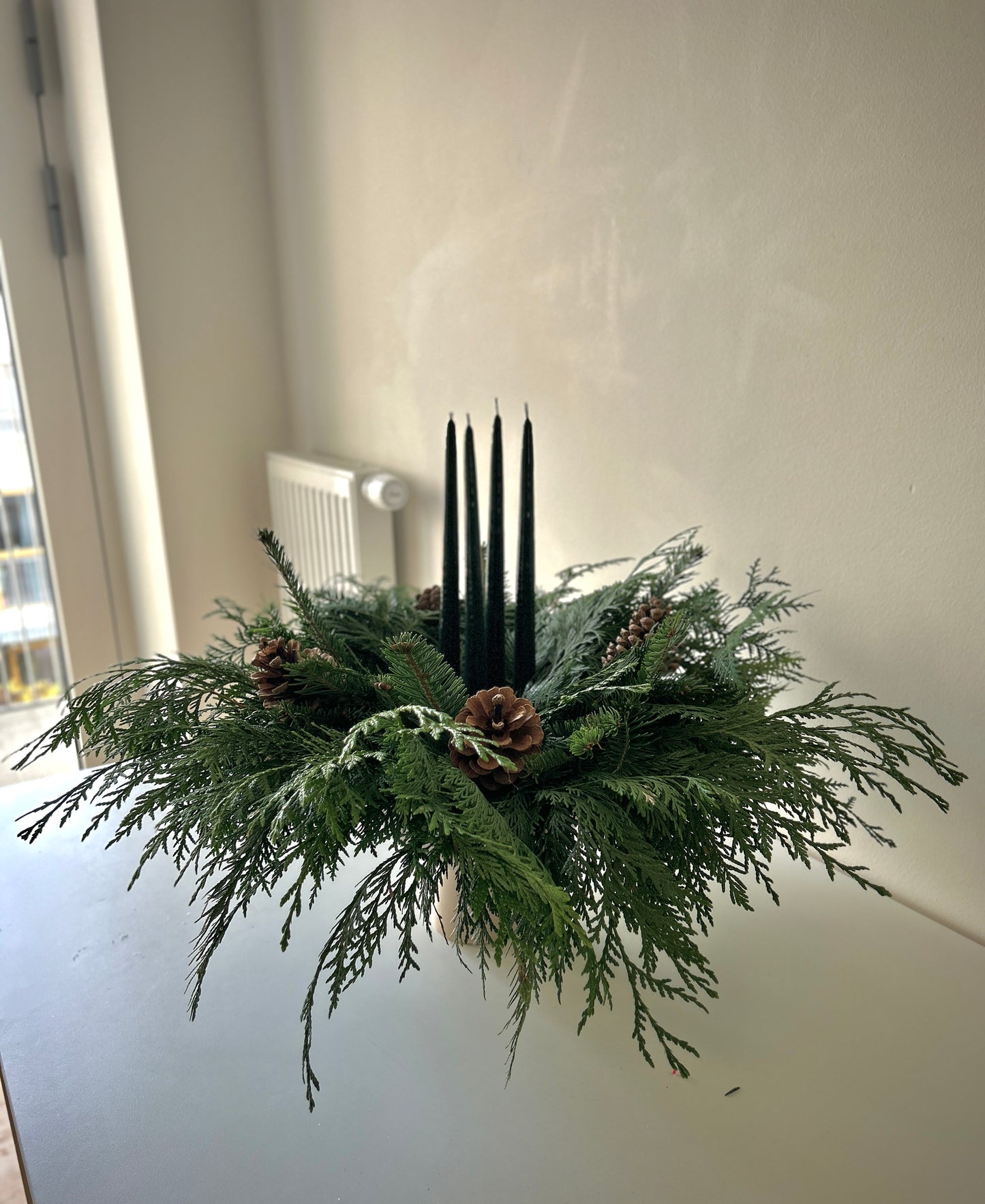 Advent Wreath in Vase