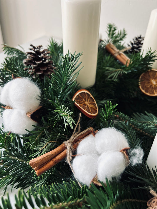 Cotton Inspired Advent Wreath