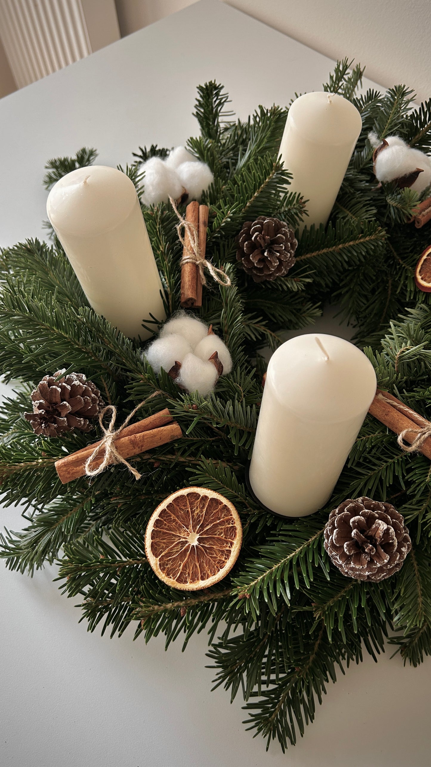 Cotton Inspired Advent Wreath