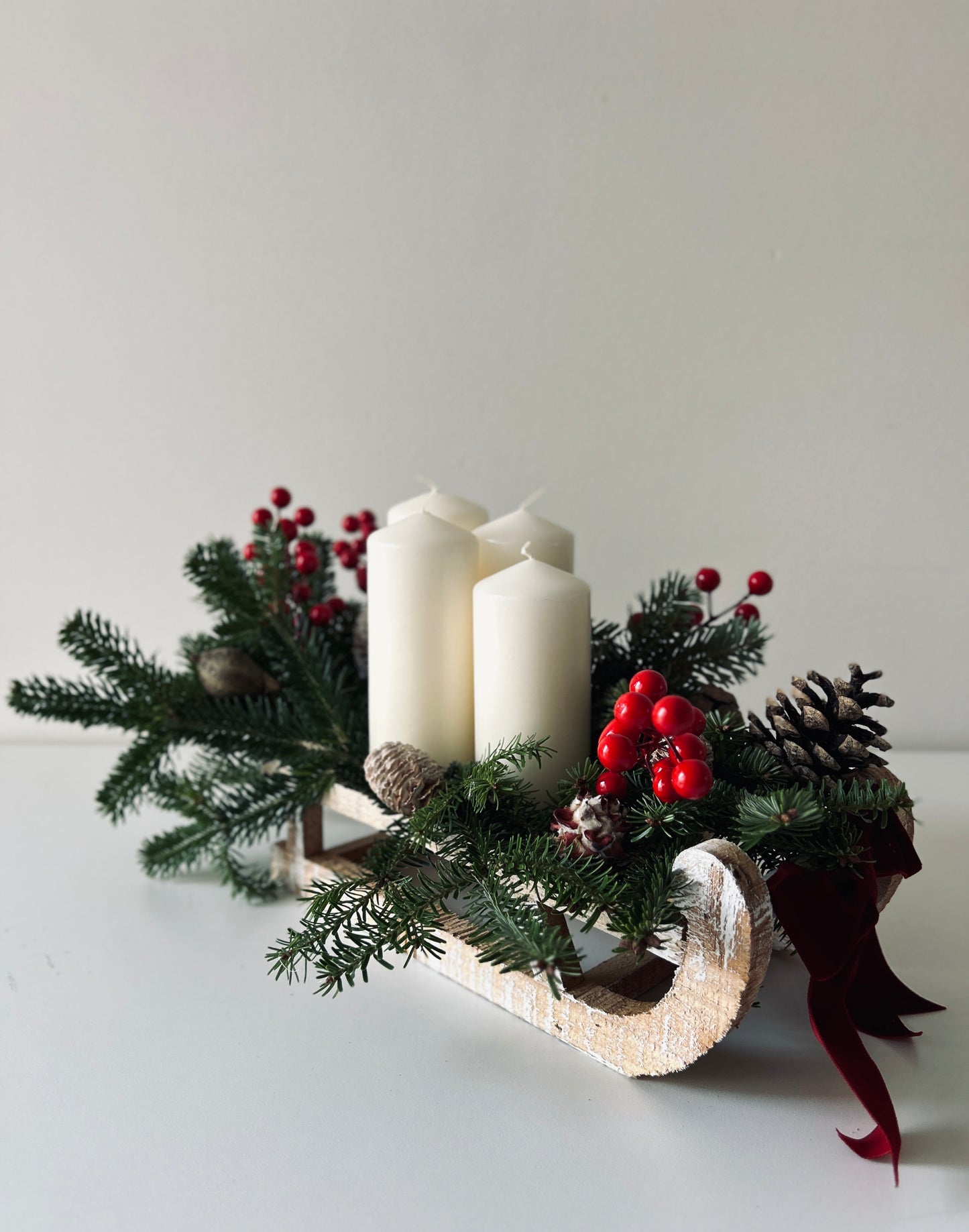 Advent Wreath Sleigh